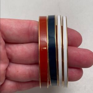 Monet vintage bangles in red navy and white (4)